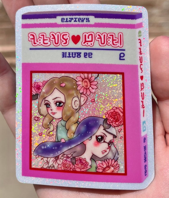 SPARKLY Holographic Splatoon Yuri GL Manga Fangirl Comic Sticker