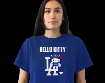 【Ｌ】 Hello Kitty LA Dodgers Tシャツ レア L】 Hello Kitty LA Dodgers Tシャツ レア