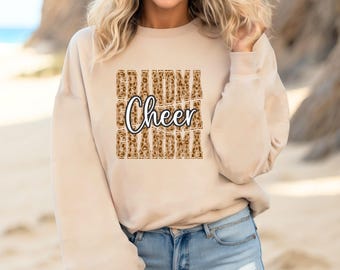 Maglione girocollo GRANDMA Volleyball, disponibile per QUALSIASI sport. Baseball, calcio, basket, Cheerleading, Colorguard, softball ecc. 3 opzioni di colore