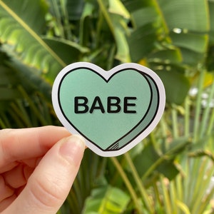 Vinyl Herz Aufkleber Babe, bestes Geschenk, niedlicher lustiger Aufkleber, wasserdicht und langlebig