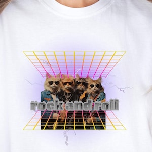Meowtalica Cat Unisex T-Shirt, Funny 80&#39;s Rock Band Tee, Rock and Roll Shirt, Cat Lover Gift, Music Fan Apparel, Bootleg style tee, Cat band