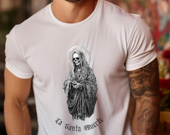 Santa Muerte T-Shirt, Day of the dead tee, Mexican shirt, Dia de Los Muertos shirt