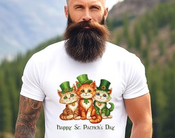 Cat St Patrick's Day shirt, Saint Patrick's day tee, Cat lover shirt, Cute Shamrock t-shirt