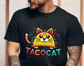Tacocat T-Shirt, Funny cat shirt, Cat lover tee, Taco lover shirt, Taco Cat
