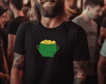 St Patrick's Day Shirt, Shamrock shirt, Pot of gold tee
