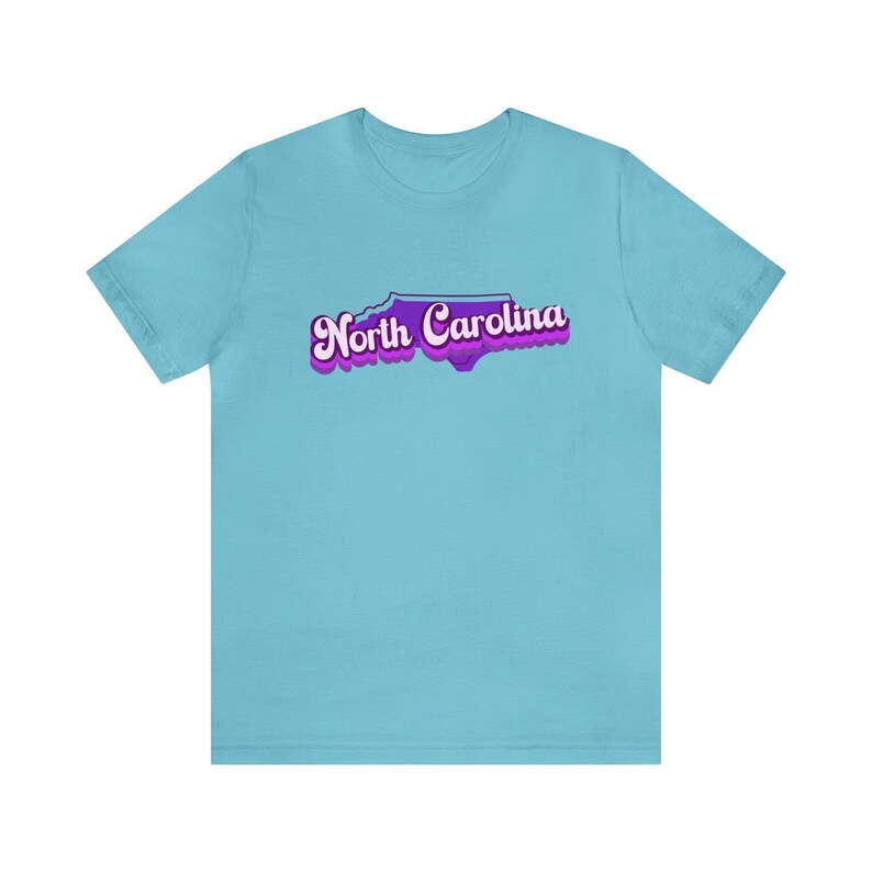 North Carolina Short Sleeve Tee, State shirt, Retro state t-shirt, North Carolina proud zdjęcie 4