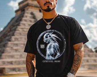 Tshirt Jaguar Spirit, chemise mexicaine, chemise guerrier