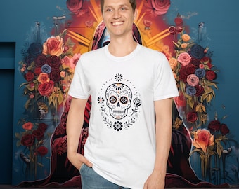 Dia de los Muertos T-Shirt, Day of the Dead shirt, Sugar skull design, Mexican shirt, Mexico tee, Camiseta