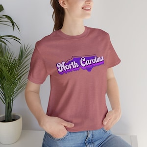 North Carolina Short Sleeve Tee, State shirt, Retro state t-shirt, North Carolina proud zdjęcie 8