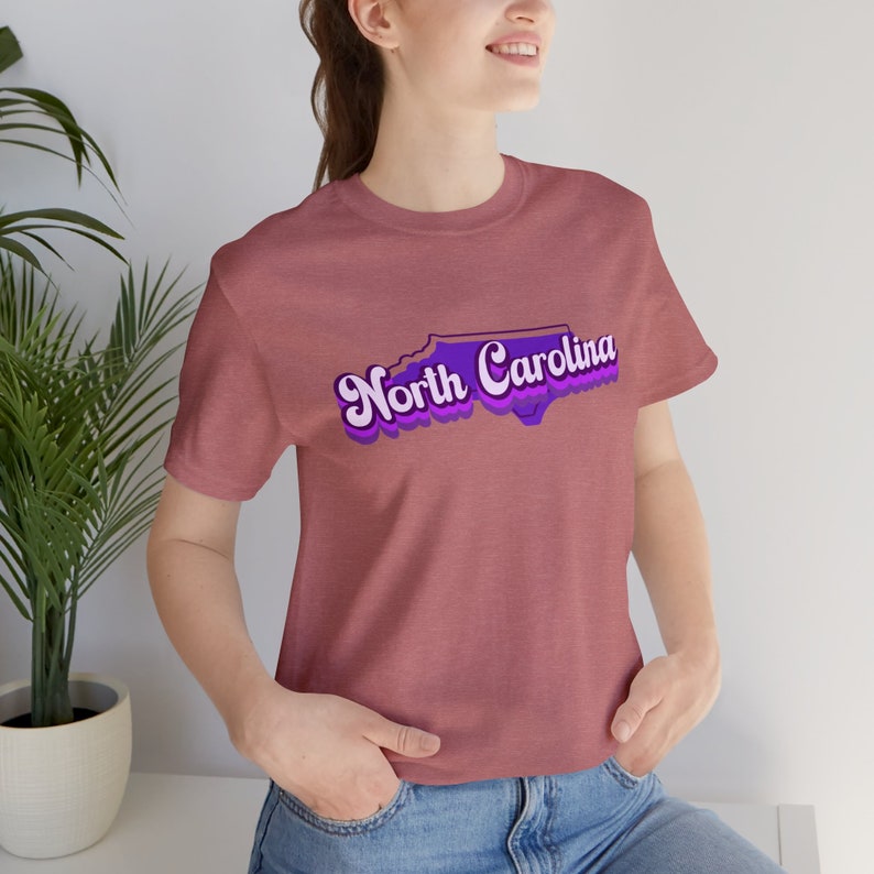 North Carolina Short Sleeve Tee, State shirt, Retro state t-shirt, North Carolina proud zdjęcie 8