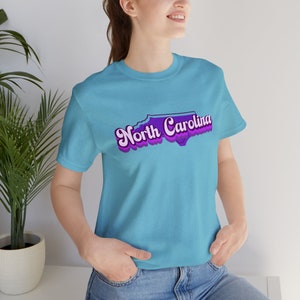 North Carolina Short Sleeve Tee, State shirt, Retro state t-shirt, North Carolina proud zdjęcie 3