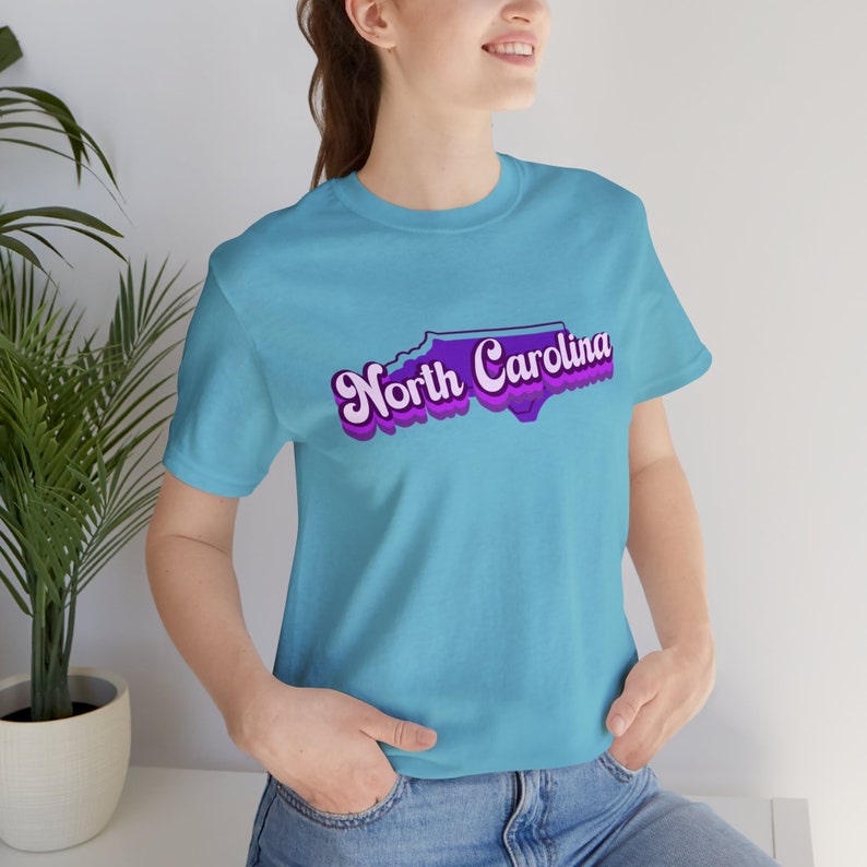North Carolina Short Sleeve Tee, State shirt, Retro state t-shirt, North Carolina proud zdjęcie 3