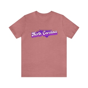 North Carolina Short Sleeve Tee, State shirt, Retro state t-shirt, North Carolina proud zdjęcie 9
