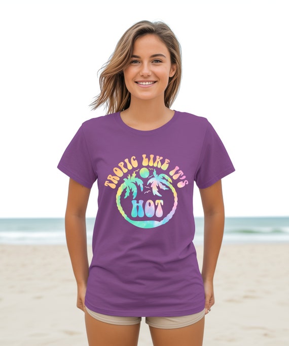 Rainbow Tie Dye With Palm Trees Beach Tropical Cool T-Shirt Rainbow Tie Dye With Palm Trees Beach Tropical Cool T-Shirt