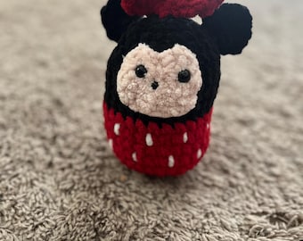 Crochet mouse, Toy plush, Handmade crochet plushie, Cute stuffed mouse, Minnie, handmade gifts