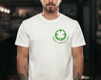 St Patrick's Day Short Sleeve Tee, Shamrock shirt, Four leaf clover t-shirt