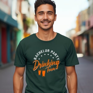 T-shirt vrijgezellenfeest met korte mouw, shirt bruidegom, shirt bruidsjonker, T-shirt getuige, shirt Drinking Team