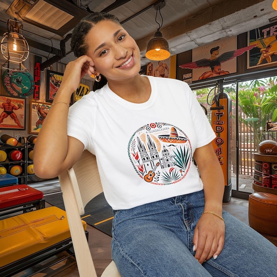 Guadalajara Mexico T-Shirt, Unisex Softstyle Tee, Mexican Travel Shirt, Cultural Graphic Tee, Gift for Mexico Lovers, Vacation Shirt