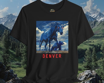 Koszulka z krótkim rękawem Blucifer, Denver Giant Blue Bear, Koszulka I'm From Denver, Koszulka Colorado, Koszulka Denver, Koszulka Blue Horse, Grizzly Bear, City