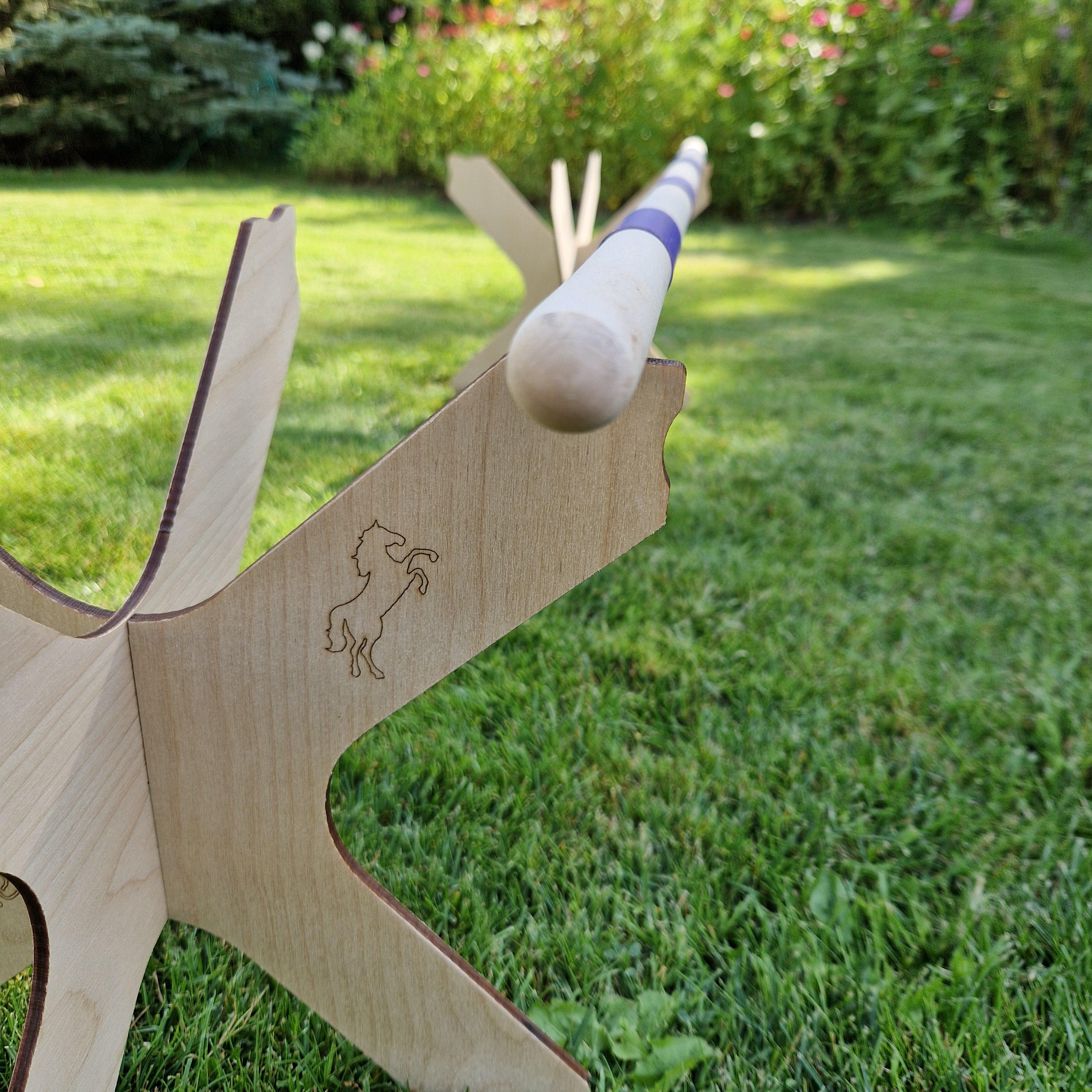 HOBBY HORSE Set 2 CAVALETTI Obstales Hobbyhorse Jumps Activity Hurdles ...