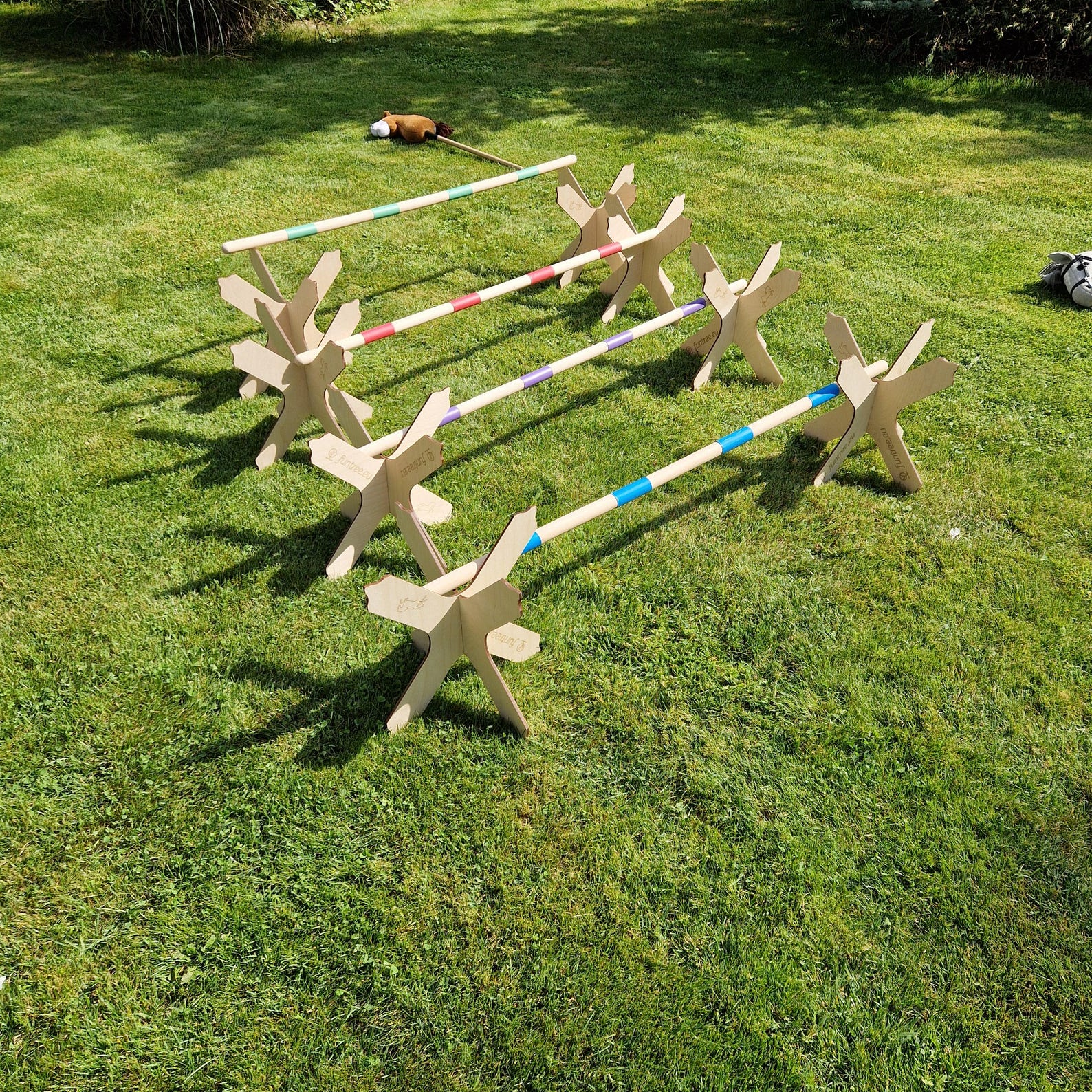 HOBBY HORSE Set 4 CAVALETTI Obstales Hobbyhorse Jumps Activity Hurdles ...