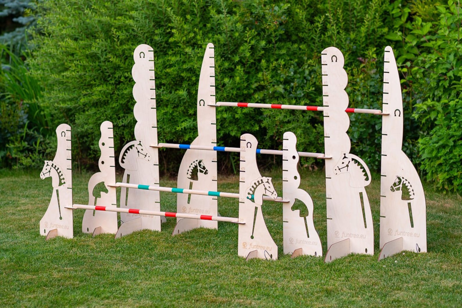 HOBBY HORSE Set 4 X Obstales 2x60cm 2x100cm Agility Hobbyhorse Jumps ...