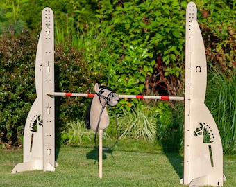 HOBBY HORSE 120 obstale hurdles for jumping Pferdehindernisse Hindernisse Steckenpferd Sprünge Kinder Hürden Hindernishürden für Pferdeleine