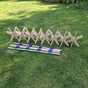 HOBBY HORSE Set 4 CAVALETTI Obstales Hobbyhorse Jumps Activity Hurdles ...