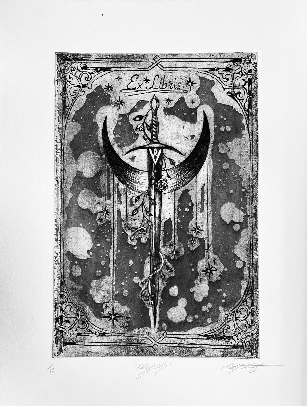 Intaglio Prints falling Sky Etsy