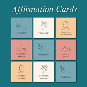 60 tarjetas con citas inspiradoras, tarjetas de confianza para mujeres, impresiones de afirmaciones diarias, tarjetas de afirmación positiva, tarjetas de gratitud por el cuidado personal