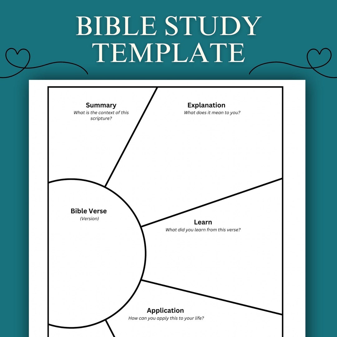 Verse Mapping Bible Study Template: Printable Church Notes (PDF) - Etsy