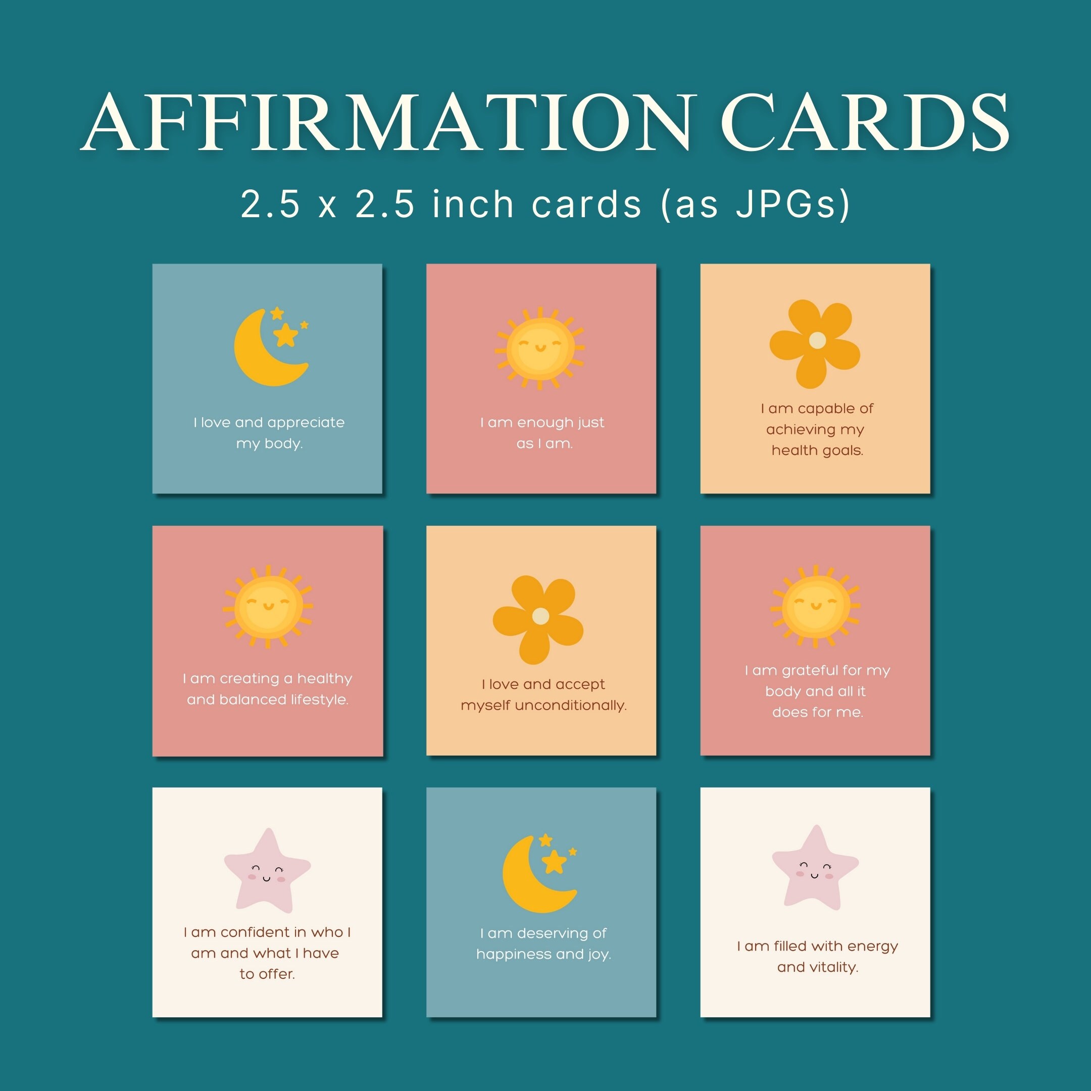 60 Positive Printable Affirmation Cards for Women Relationships ...
