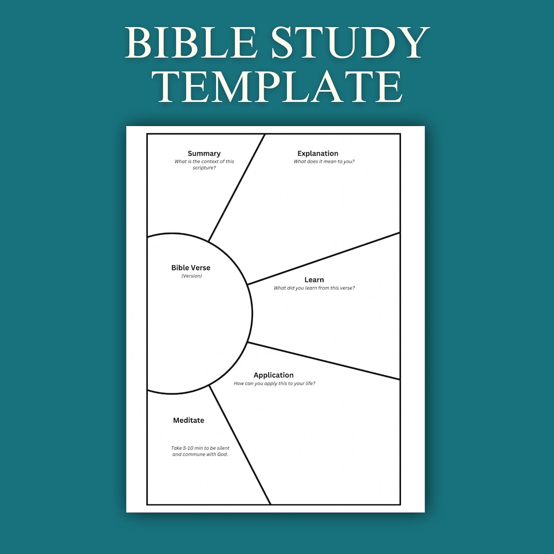 Verse Mapping Bible Study Template: Printable Church Notes (PDF) - Etsy
