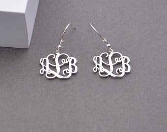 Monogram Earring,Personalized Initials Earring,Valentine's Day Gift For Her