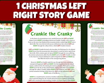 Grincheninspirerat vänster höger-spel | Vänster höger julspel | Höger vänster julspel | Julklappsbytesspel | Skicka över presenten