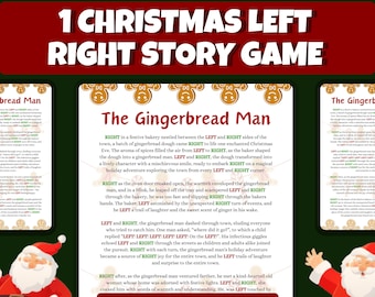 Pepparkaksgubben Vänster Höger | Jul Vänster Höger Julspel | Höger Vänster Julspel | Höger Vänster Spel | Julklappsbyte