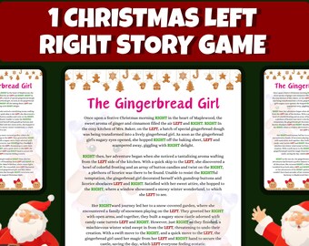 Pepparkaksflicka Vänster Höger | Jul Vänster Höger Julspel | Höger Vänster Julspel | Höger Vänster Spel | Skicka Gåvan Spelet