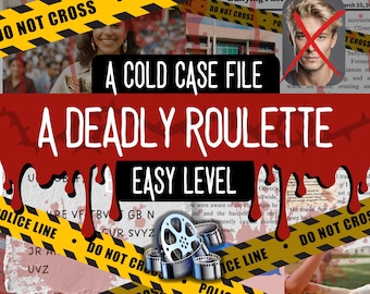 Utskrivbar mordmysterium-fil för kalla fall | Digital nedladdning av mordmysteriumspel | Detektivspel för Halloween | Olöst mordfall-fil för kalla fall