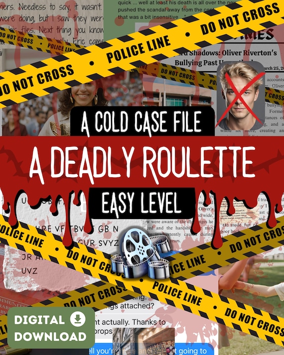 Printable Murder Mystery Game | Cold Case File | Easy Level (Digital Download)