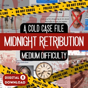 Druckbare Murder Mystery Cold Case Datei | Murder Mystery Game Digitaler Download | Detektiv True Crime Spiel | Ungelöster Kalter Fall Murder File