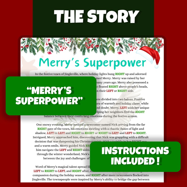 Left Right Christmas Game Left Right Christmas Story Right Left Christmas Game pass the Gift 