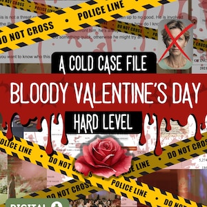 Druckbare Valentinstag Themed Murder Mystery Cold Case File | Murder Mystery Game Digitaler Download | Detektiv True Krimi Spiel