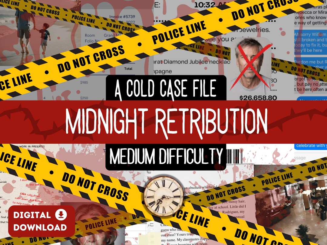 Printable Murder Mystery Cold Case File | Murder Mystery Game Digital ...