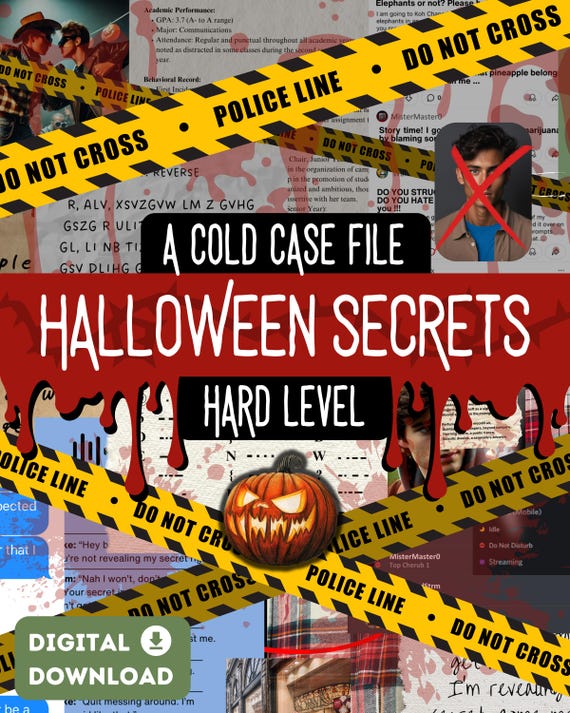 Printable Murder Mystery Game | Cold Case File | Hard Level (Digital Download)