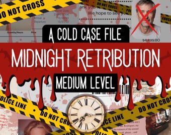 Utskrivbar mordmysterium-fil med kalla fall | Digital nedladdning av mordmysteriumspel | Detektivspel med true crime | Olöst mordfall-fil