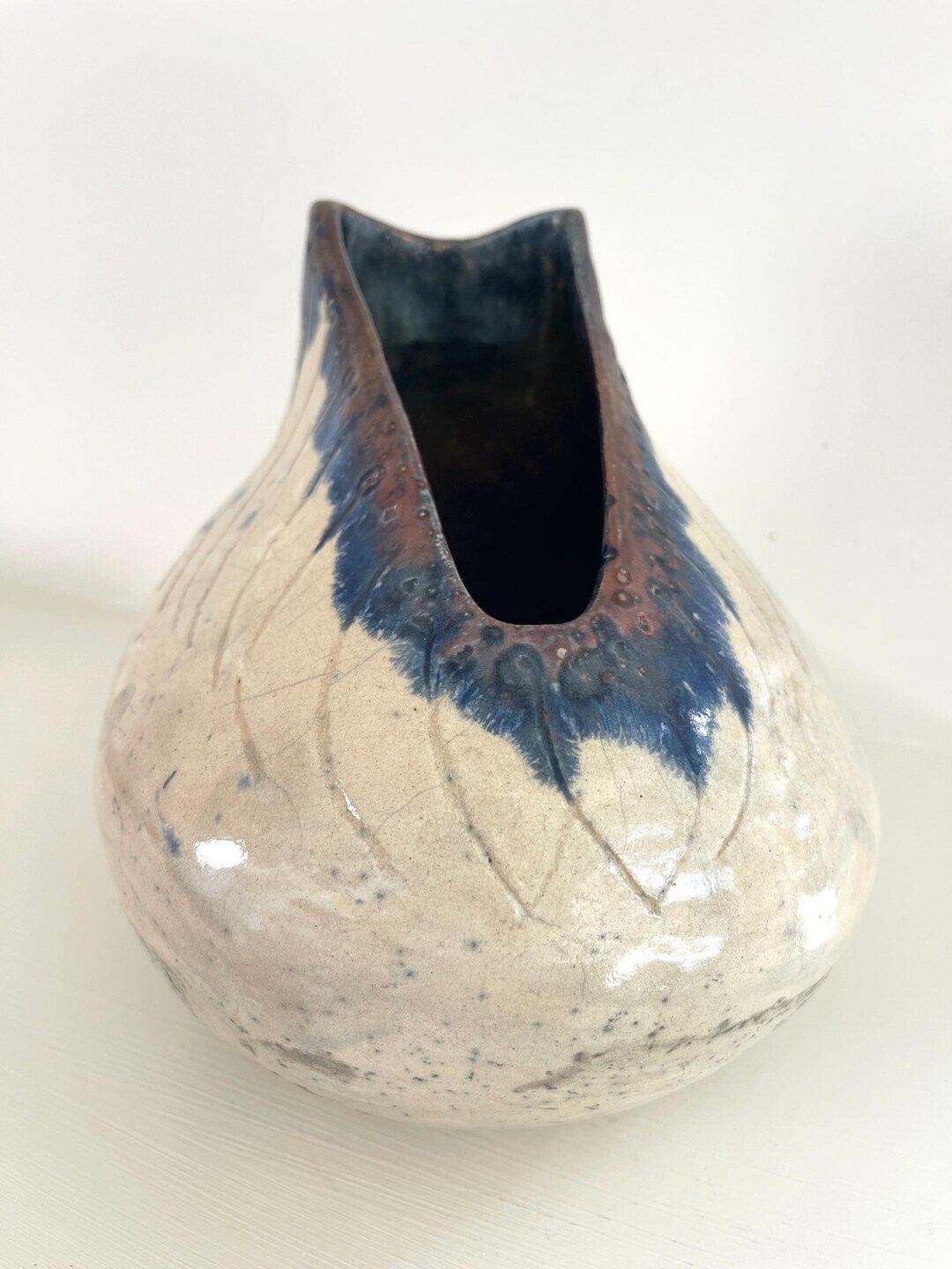 Contemporary Studio Artisan Pottery Ceramic Vessel Vase Collectible ...