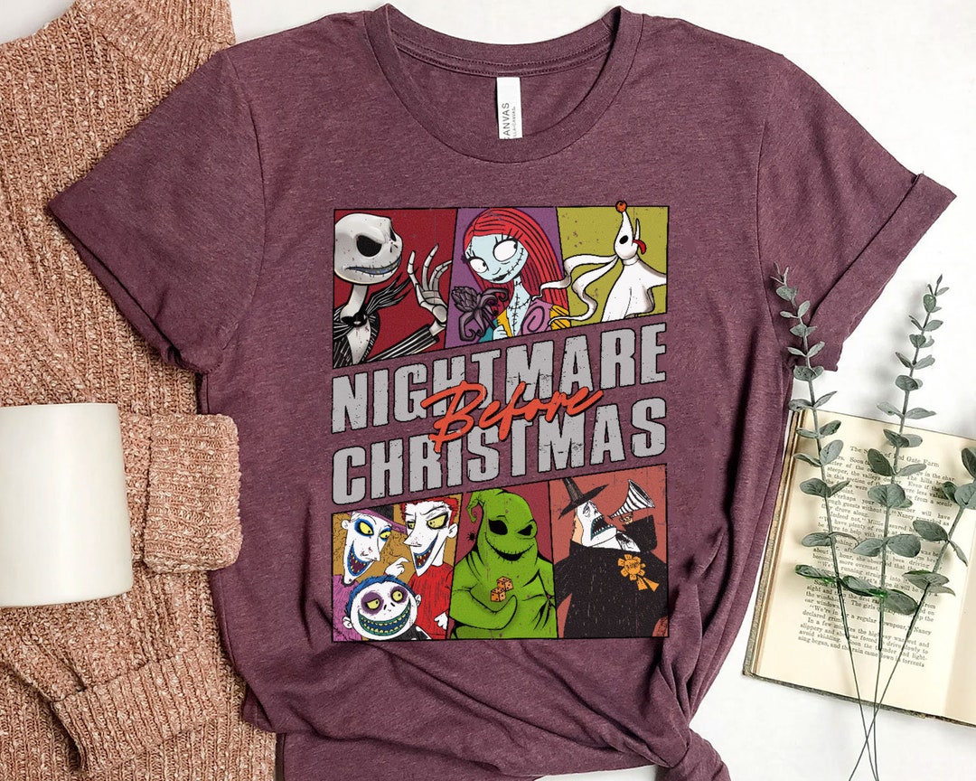 Disney the Nightmare Before Christmas Comic Book Cover Shirt Etsy