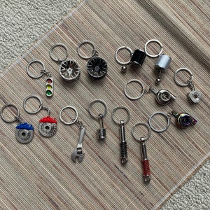 Rare Auto Partsstainless Steel Car Keychain - Turbo & Gearbox Pendant For  Men & Women