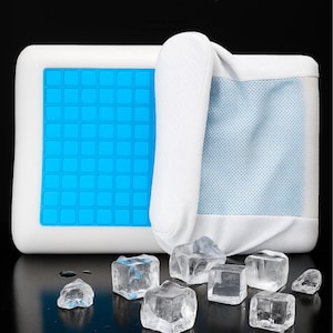 Cooling Gel Memory Foam Pillow – Orthopedic Visco Neck Support Cushion |  Cool Sleep Pillow for Hot Sleepers | Contour Ergonomic Bed Pillow