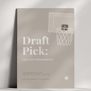 Modello di biglietto di proposta per lo sposo Tema basket Regalo economico per lo sposo Regalo per lo sposo Modello di proposta per lo sposo Biglietto di proposta per il migliore uomo